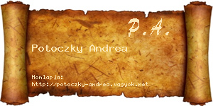 Potoczky Andrea névjegykártya