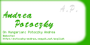 andrea potoczky business card